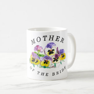 Budens mamma Pansies Blommigt Vintage bröllop Kaffemugg
