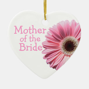 Budens mamma Rosa Gerbera Daisy Julgransprydnad Keramik