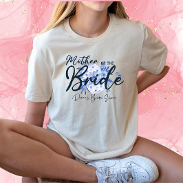 Budens mamma-Rustic Dusty Blue Watercolor T Shirt