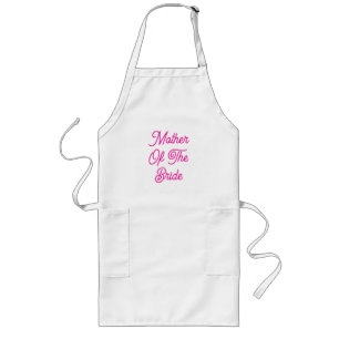 Budens mamma Shock rosa Bröllop Gift-förmån Långt Förkläde