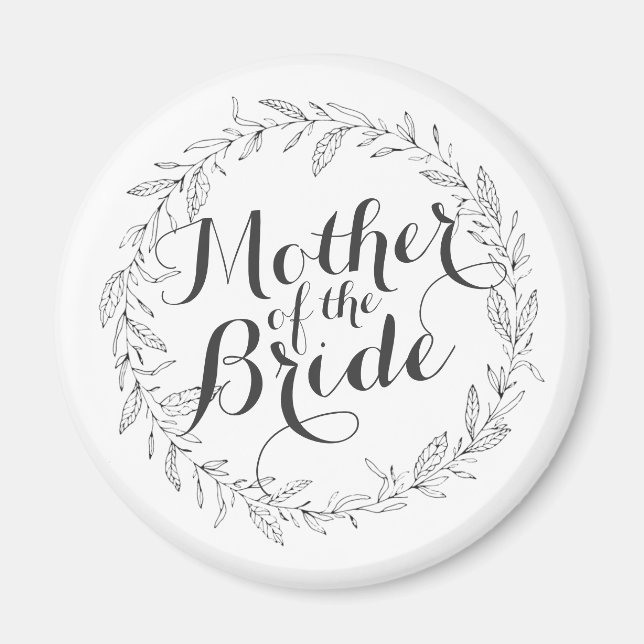 Budens mamma Simple Blommigt Bröllop | Magnet (Framsidan)
