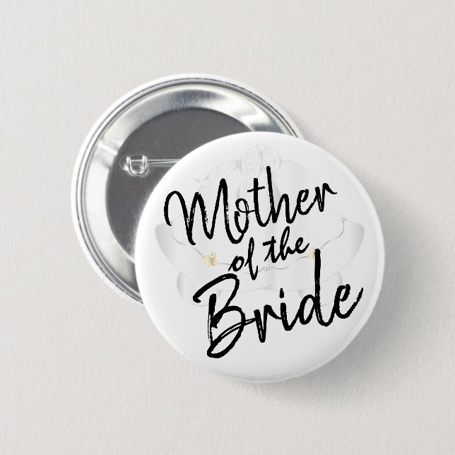 Budens mamma - skriva calligraphyen knapp (Framsida & baksida)