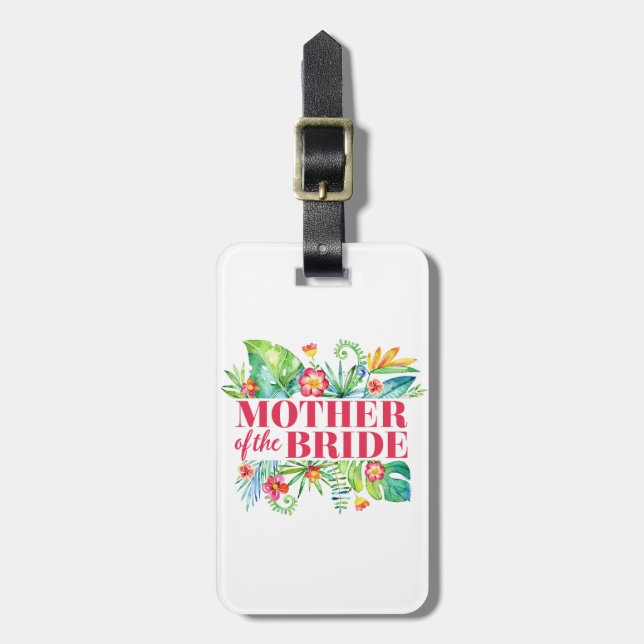 Budens mamma Tropical Destination Wedding Bagagebricka (Vertikal Framsida)