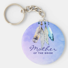 Budens mamma Watercolor Featherss Nyckelring