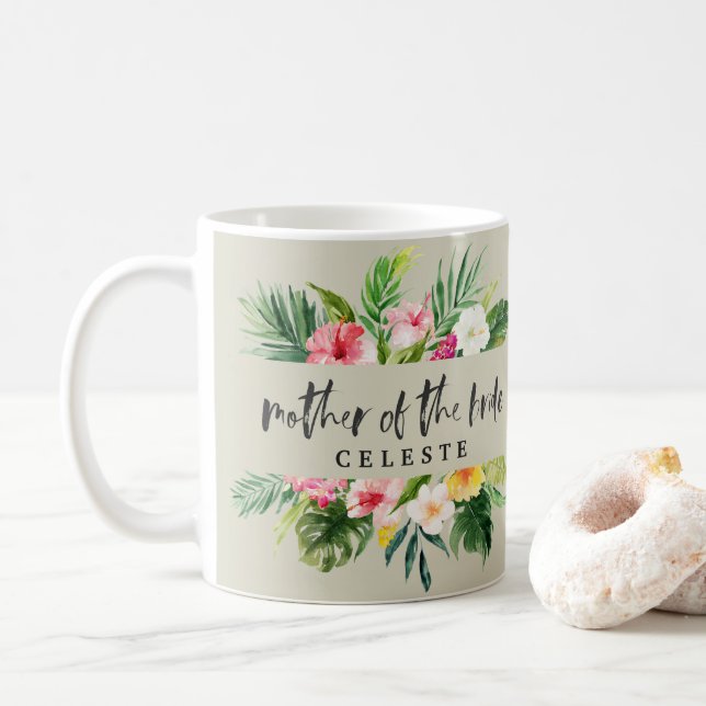 Budens mammavattenfärgblommigt kaffemugg (Med munk)