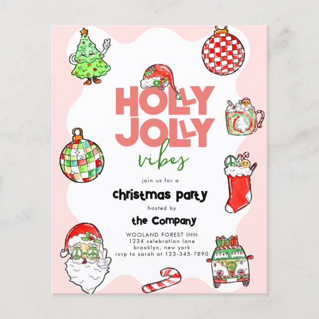 BUDET Festive Retro Holly Jolly Party (Framsida)