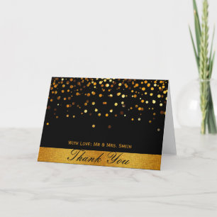 Budge Confetti Sparkles Tack guld Glitter Kort