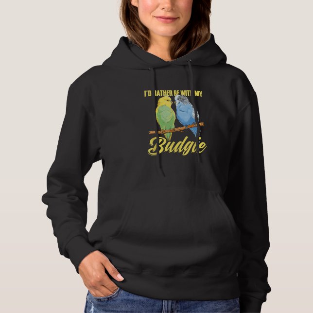 Budgerigar Bird Owner Parakeet  Rather Be With Bud T Shirt (Framsida)