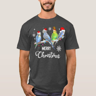 Budgerigar Budgie Bird Jul Ljus Julafton T Shirt