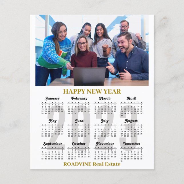 Budget 2023 - Kalender - Affärsmodern Guld Black (Framsida)