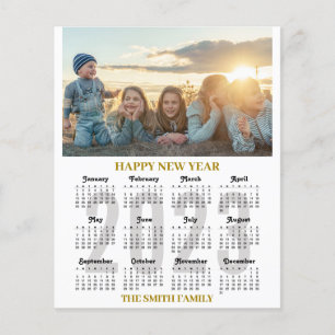 Budget 2023 Kalender Modern Guldmanuskrift Fotokor Flygblad