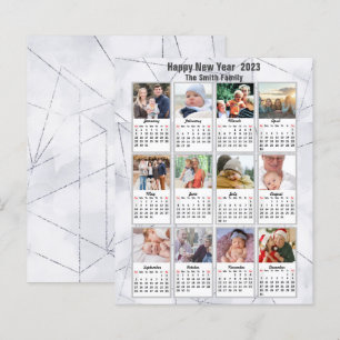 Budget 2023 Silver-fotopalenderkort för Guld-famil