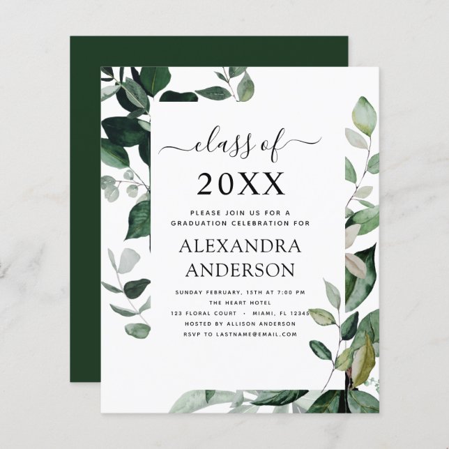 Budget 2023 Studenten Botanical Grey (Fram/baksida)