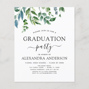 Budget 2023 Studenten Botanical Grey Flygblad