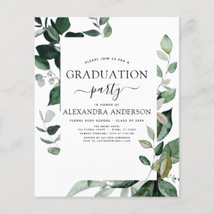 Budget 2023 Studenten Botanical Grey Flygblad