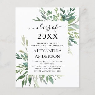 Budget 2023 Studenten Botanical Grey Flygblad