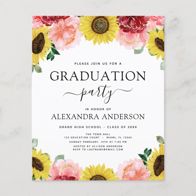 Budget 2023 Studenten Solrosblomma i Land Flygblad (Framsidan)