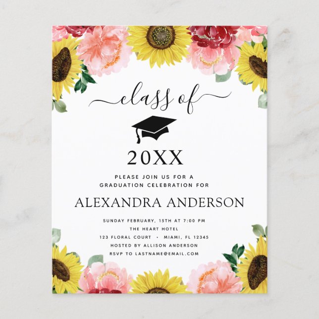 Budget 2023 Studenten Solrosblomma i Land Flygblad (Framsidan)