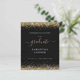 Budget 2024 Svarta förordet Studenten Guld Glitter