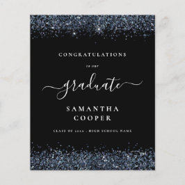 Budget 2024: Svartvit Studenten Blue Glitter