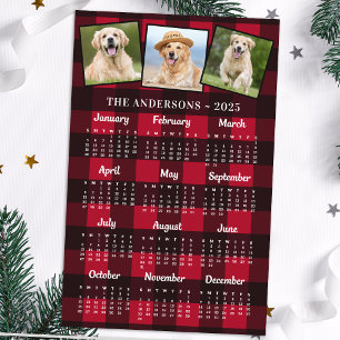 Budget 2026 Buffalo Pput Red Photo Calendar Card