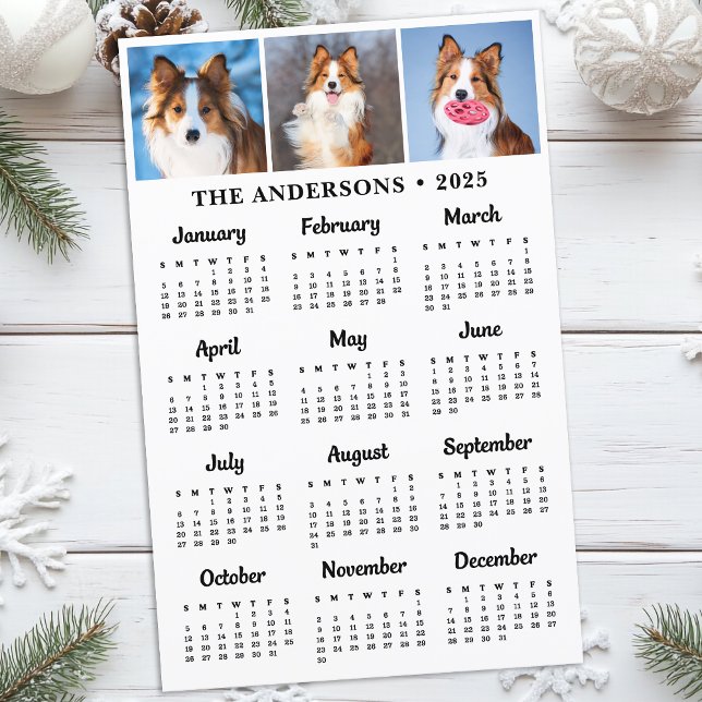 Budget 2026 Pet Photo Hund 12 månaders kalenderkor (Skapare uppladdad)