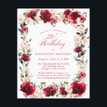 BUDGET 21:a födelsedag Röd ros Rosa Peony Inbjudan<br><div class="desc">Röd ros och människor med rosa är inkvarterade i mörk grönt löv på denna vackra och unika födelsedagsinbjudan. Klassisk manusgrafi låter dina gäster veta att det är en milstolpe och vem som fyller år. Denna punkt ingår i Röd ros Rosa Peony-samlingen. Den innehåller de mallar som du kan använda för...</div>