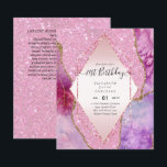 BUDGET 21-årsfirande Glittrig AGAT Glitter Inbjuda<br><div class="desc">Dessa budgetvänliga 21-års inbjudningskort från Zazzle har en glamourös, färgrik design med blå, rosa, guld eller silver glitteraccent (obs: designen är inte riktigt glitter). Inbjudningarna finns tillgängliga i olika typer av kartong och kan anpassas med text på båda sidor för RSVP-information, evenemangsinformation och klädkod. Dessa inbjudningar är perfekta för alla...</div>