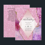 BUDGET 21-årsfirande Glittrig AGAT Glitter Inbjuda<br><div class="desc">Dessa budgetvänliga 21-års inbjudningskort från Zazzle har en glamourös, färgrik design med blå, rosa, guld eller silver glitteraccent (obs: designen är inte riktigt glitter). Inbjudningarna finns tillgängliga i olika typer av kartong och kan anpassas med text på båda sidor för RSVP-information, evenemangsinformation och klädkod. Dessa inbjudningar är perfekta för alla...</div>