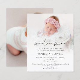 Budget 2 Bilder Överlapp Guld Välkommen Födelse