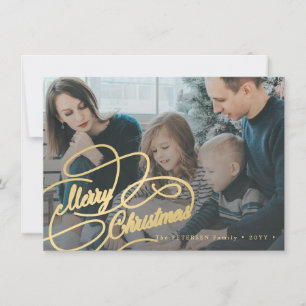 Budget 2 familjefoto God jul högtid Anteckningskort