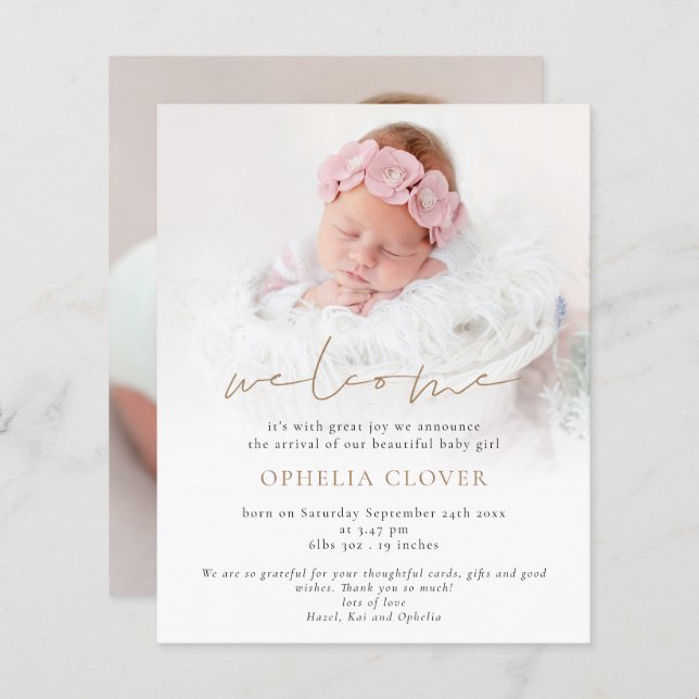 Budget 2 Fotnoter - översikt över Guld välkomstföd (Fram/baksida)