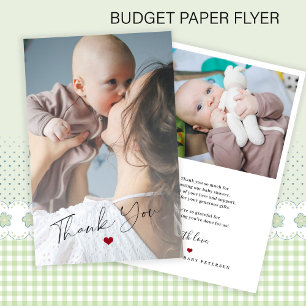 Budget 2 foto baby enkelt manus tack så mycket flygblad