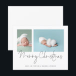 Budget 2 Foto Collage Baby Första Julen<br><div class="desc">Budget 2 Foto Collage Baby Första Julen Kort. Ett prisvärt BUDGET-alternativ i mindre storlek 4, 5 x 5, 6” semi-gloss 110lbs vikt, som har liknande tjocklek som ett vykort (kan dock inte användas som vykort). OBS! Det finns EN per ark. Byt helt enkelt ut de två exempelbilderna mot dina egna...</div>