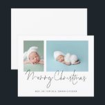 Budget 2 Foto Collage Baby Första Julen<br><div class="desc">Budget 2 Foto Collage Baby Första Julen Kort. Ett prisvärt BUDGET-alternativ i mindre storlek 4, 5 x 5, 6” semi-gloss 110lbs vikt, som har liknande tjocklek som ett vykort (kan dock inte användas som vykort). OBS! Det finns EN per ark. Byt helt enkelt ut de två exempelbilderna mot dina egna...</div>