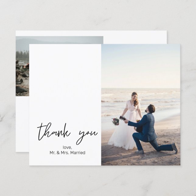 Budget 2 Foto Modern Calligraphy-Tack (Fram/baksida)