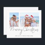 Budget 2 Foto Script God Jul Florida<br><div class="desc">Budget Familj 2 Foto Manus Merry Christmas från Florida. Ett prisvärt BUDGET-alternativ i mindre storlek 4, 5 x 5, 6 ”halvblank 110lbs vikt, som har liknande tjocklek som ett vykort (kan dock inte användas som vykort). VÄNLIGEN OBSERVERA att det finns EN per ark. Byt helt enkelt ut de två exempelbilderna...</div>