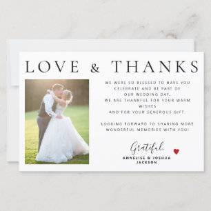 Budget 2 foton kärlek och tack bröllop tack till d