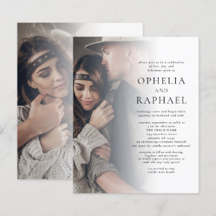 Budget 2 Foton QR Code Bohemian Wedding bjudande i