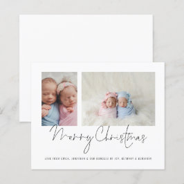 Budget 2 Photo Collage Baby Twillingars Första jul