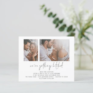 Budget 2 Photo Get Hitched Wedding-inbjudan