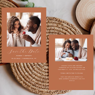 Budget 2-Photo Minimal Terracotta Spara datum