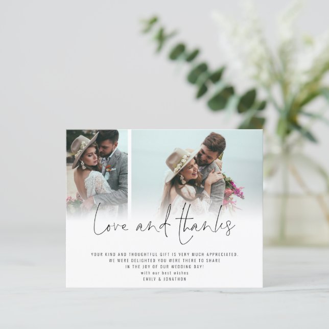 Budget 2 Photo Script Bröllop Kärlek Tack (Stående Fram)