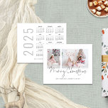 Budget 2 Photos 2025 Calendar God jul<br><div class="desc">Budget Modern 2 Photos Family Script 2025 Calendar God jul. En budget prisa mindre 4, 5 x 5, 6 "alternativ på 110 lbs, ungefär lika tjockt som ett vykort. Det finns EN per lakan. Byt bara ut de två exempelbilderna mot ditt eget och anpassa dem till hälsning och namn vid...</div>