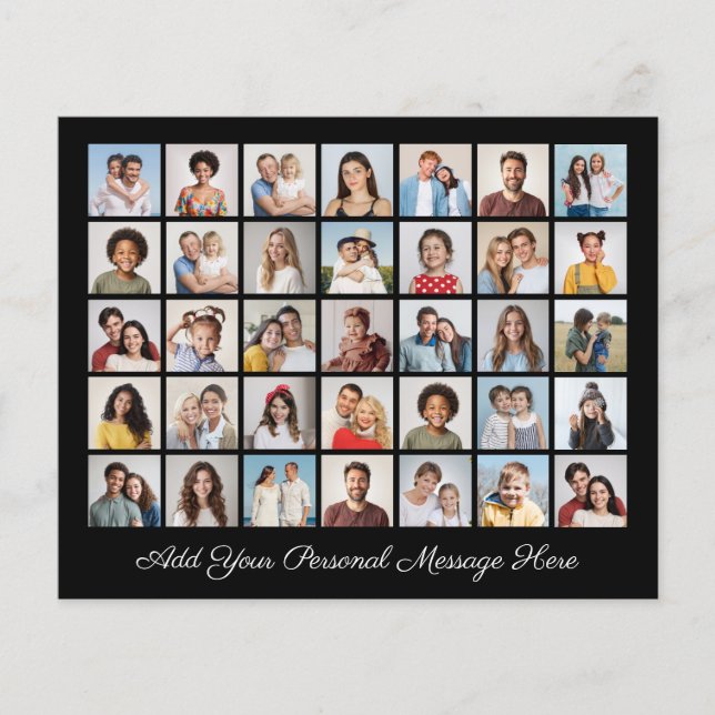 Budget 35 Foto Collage Lägg till eget välkomstkort (Framsida)