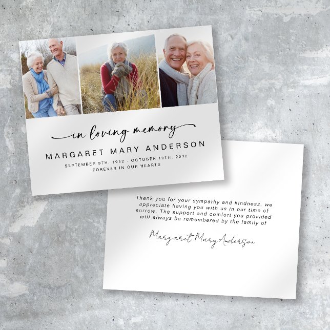 BUDGET 3 Bilder Begravning Sympati Tacksamhet Kort (Skapare uppladdad)