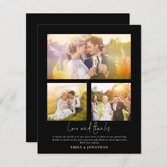 BUDGET 3 foto Kärlek Bröllop Black Tack (Fram/baksida)