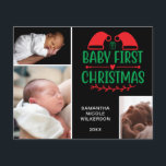 Budget 3 Photo Collage Baby första julkort<br><div class="desc">Skapa din egen,  God jul Photo Collage,  med vår enkla använda-design verktyg. Lägg till dina favoritfoton av vänner,  familj,  semester,  hobbieser och husdjur så får du en enastående fotokollage. Vår fotosamling i anpassningsbarna är perfekt för hemmabruk,  ge gåva eller till och med affärsreklam.</div>