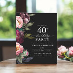 Budget 40:e födelsedag Moody Blommigt inbjudan Flygblad<br><div class="desc">Fira din milstolpe med en modern moody 40-årsinbjudan med rik burgundi och blommigtar. Den här eleganten blandar djupa, dramatiska toner med mjuka, romantiska accenter, perfekt för att ställa in en sofistikerad men inbjudande atmosfär. Den slående blommigten arrangemang tillför en aning lyx, medan contemporaryns layout behållor den snyggt och förfinad. Den...</div>