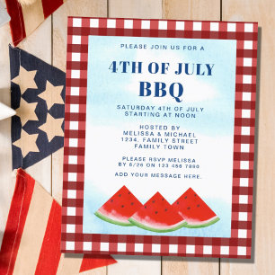 Budget 4:e Juli Grillfest-inbjudan
